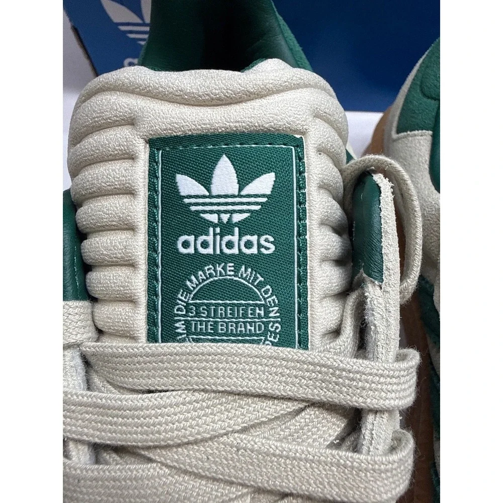 Adidas Samba XLG J WonderWhite Green GumSole Sneakers JQ9886 Size 6.5Y